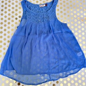 SO Vibrant Blue Embroidered Tank